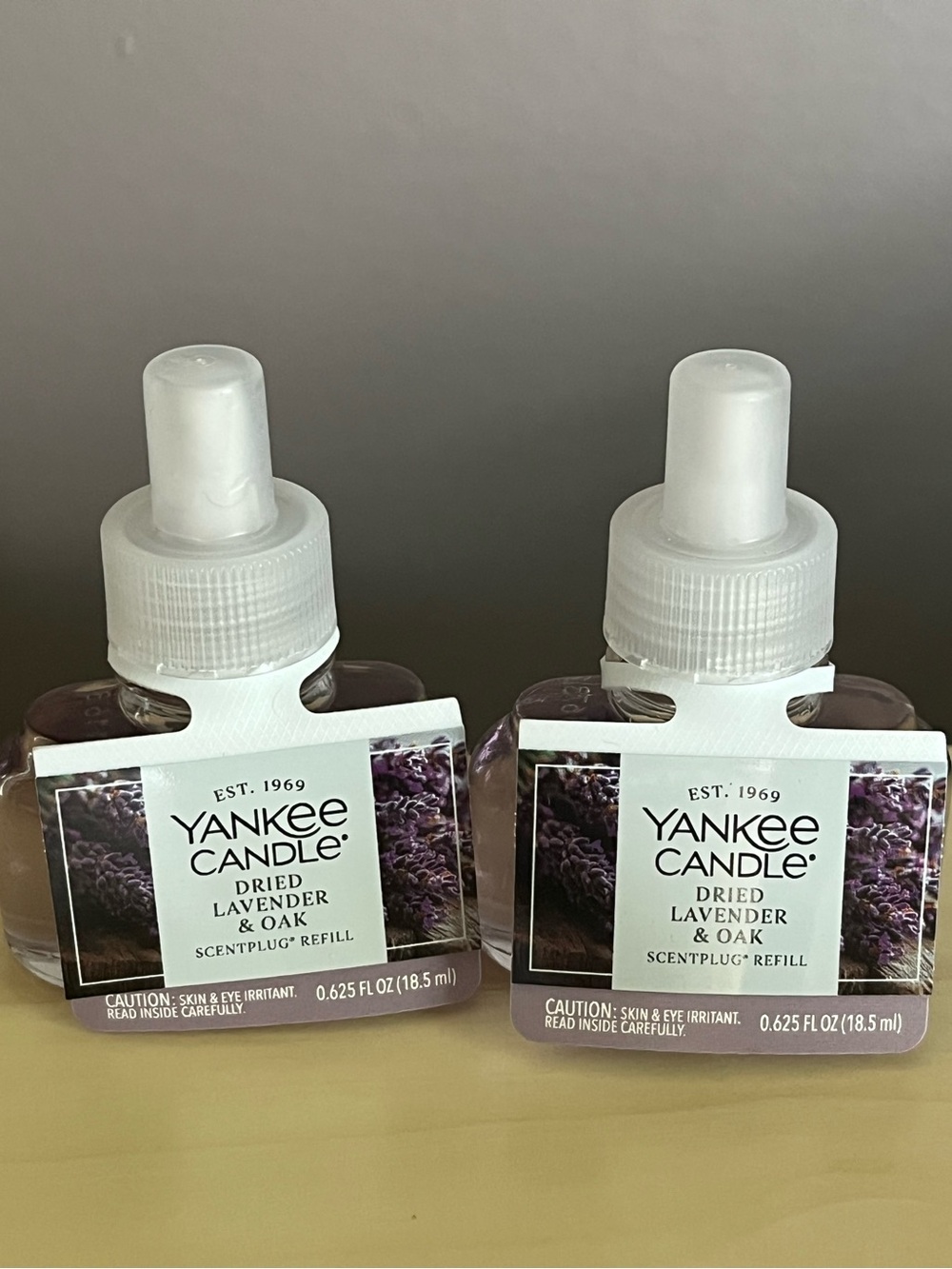 Two New Yankee Candle Dried Lavender & Oak Plug In Scented Refills